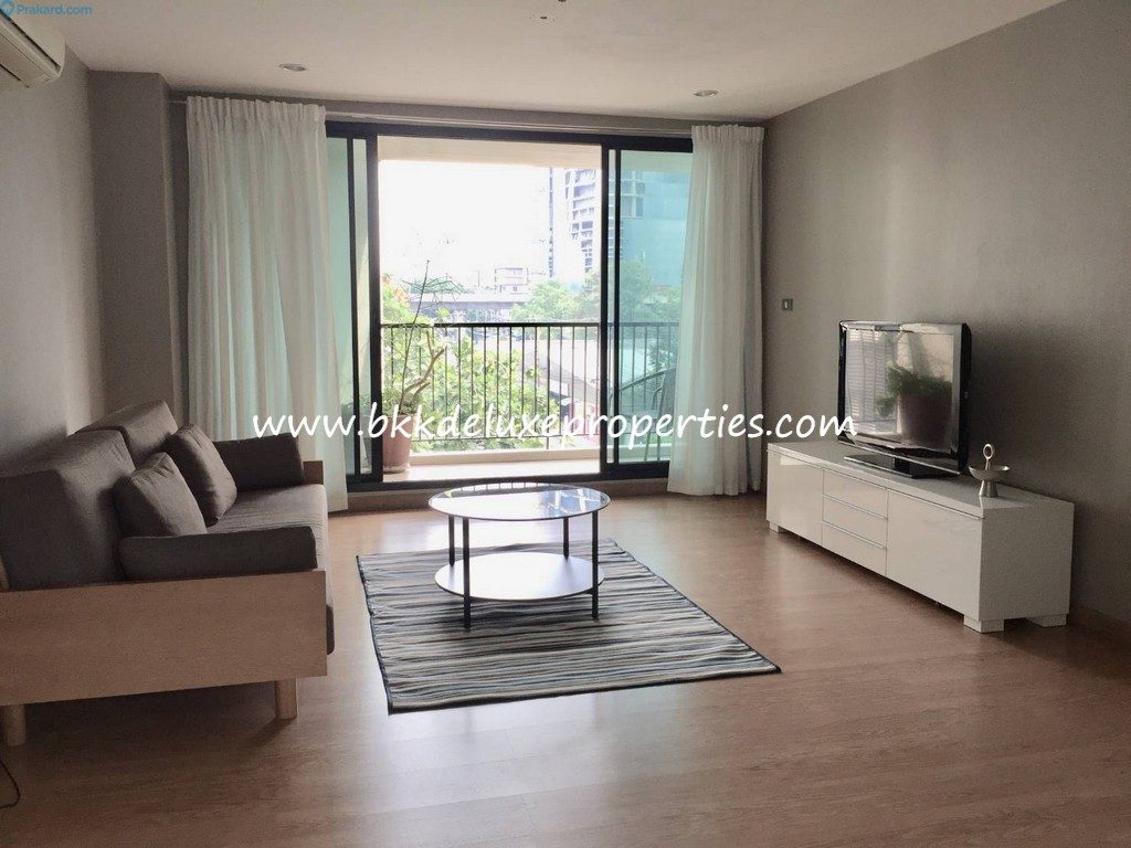 2 Bed Condo For Rent Soi Bun Chana Living Room View