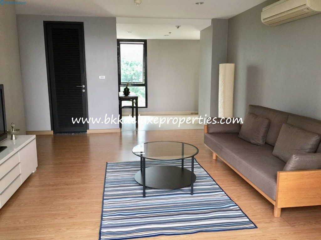 2 Bed Condo For Rent Soi Bun Chana Living Room View