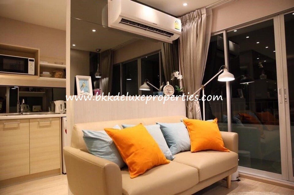 Contemporary condo for sale in Punnawithi. Sofa