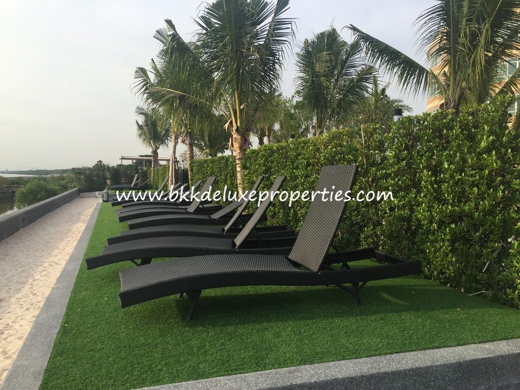 Samut Prakan Beach Condo For Sale. Sun Loungers