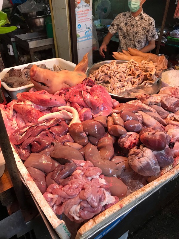 Fresh Market. Pork. Phra Khanong. Bangkok